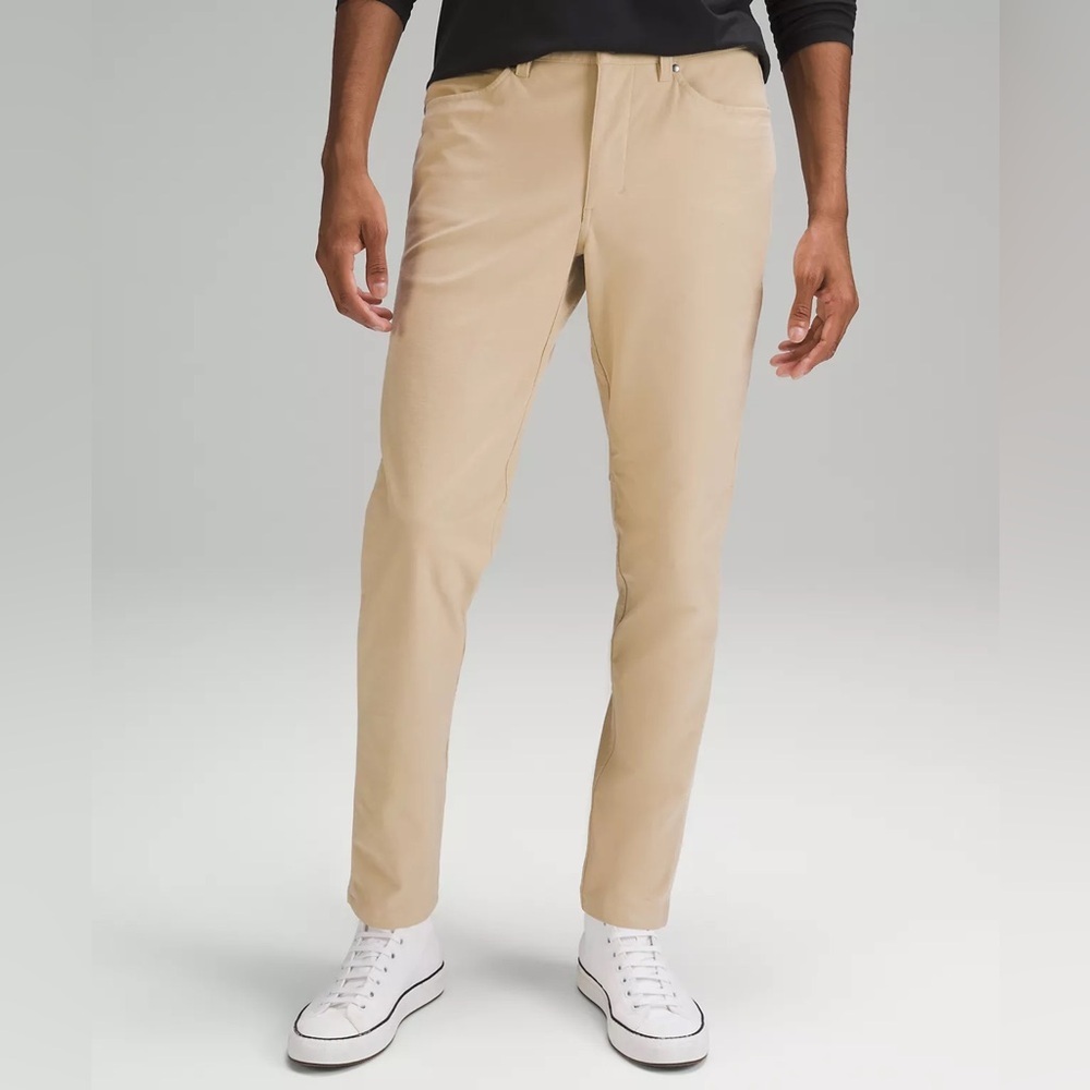 LULULEMON | ABC SLIM FIT 5 POCKET TROUSERS PANTS UTILITECH SIZE 40 IN TRENCH